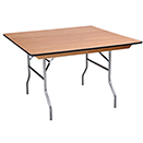 SQUARE BANQUET FOLDINF TABLES, PLYWOOD TOP