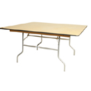 SQUARE FOLDING TABLES, RUSSIAN BIRCHWOOD TOP