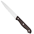STEAK KNIFE, POINTED TIP, BLACK BAKELITE HANDLE, PKG/1 DOZ.