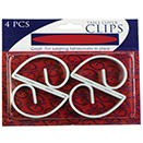TABLE COVER CLIPS, WHITE DISPOSABLE PLASTIC, SET/64