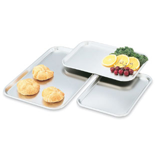 OBLONG SERVING TRAYS, STAINLESS STEEL