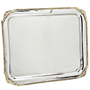 RECTANGULAR TRAY WITH GOLD APPLIED BORDER