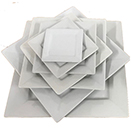 WIDE RIMMED, WHITE PORCELAIN - TRIANGLE 12