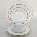 GOLD BAND, WHITE PORCELAIN - CAN CUP, CASE/2 DOZ
