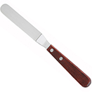 WOODEN HANDLE SPATULA WITH OFFSET, STAINLESS BLADE