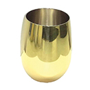 WINE GLASS, 16 OZ., DOUBLE WALL, GOLD FINISH