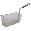 FRY BASKET WITH GREEN PLASTIC HANDLE