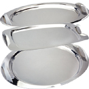 TRAYS WITH INTEGRAL HANDLES, STAINLESS STEEL 